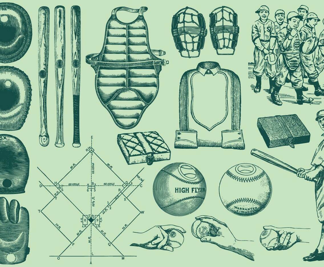 Vintage Baseball Elements