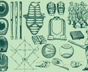 Vintage Baseball Elements