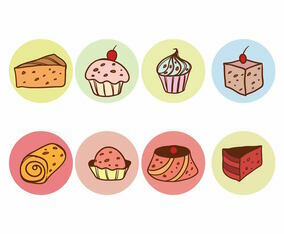 Free Raisins Cake Vector Set