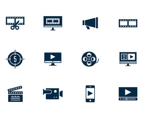 Simple Video Editing Icon