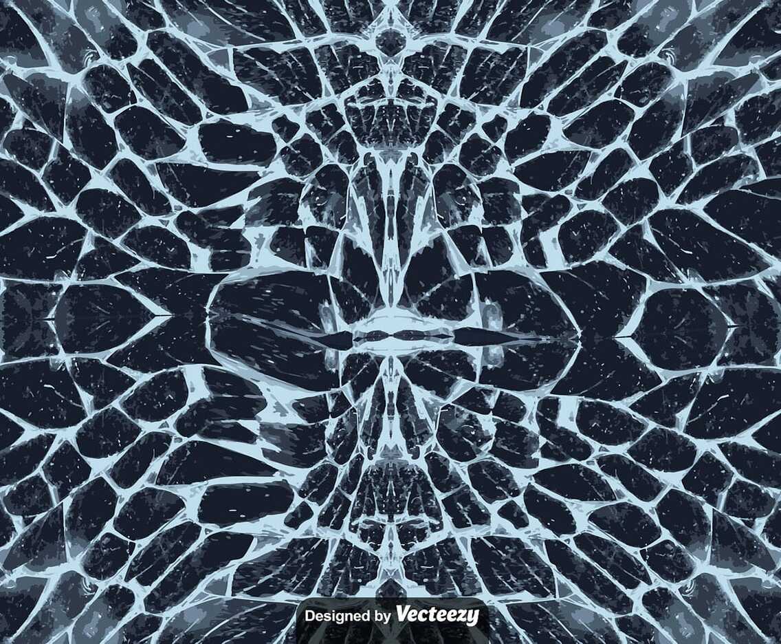 Vector Cracked Glass Background