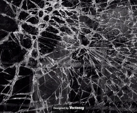 Vector Realistic Texture Of Cracked Glass