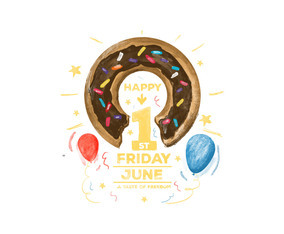 Free Donuts Day Watercolor Vector