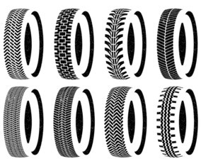 Tire Wheel Vector Set