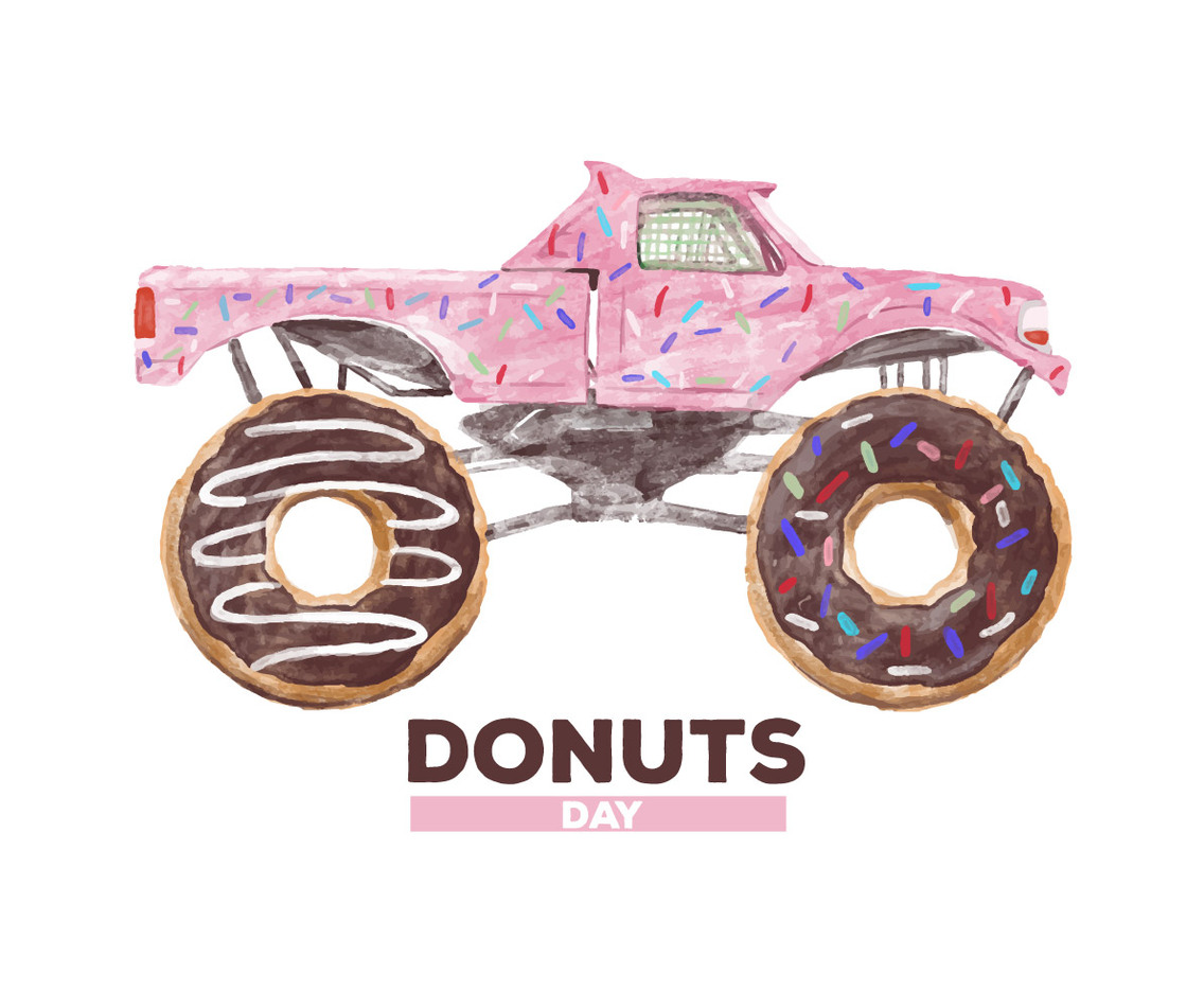 Free Donuts Watercolor Vector