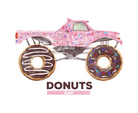 Free Donuts Watercolor Vector