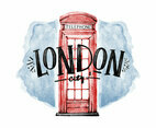 Free Cabin Telephone London Watercolor Vector