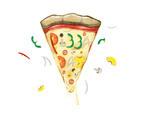Free Pizza Day Watercolor Vector