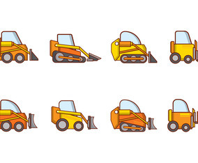 Free Cartoon Skid Steer Vector