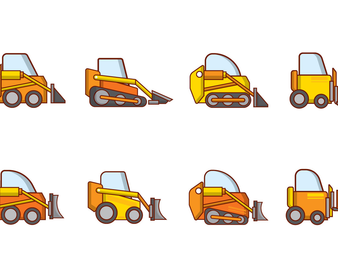 Free Cartoon Skid Steer Vector
