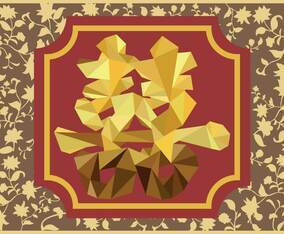 Ornamental Double Happiness Illustration