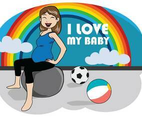 Free Pregnant Mom Illustration