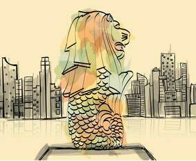 Free Merlion Illustration