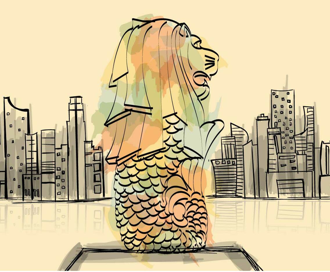 Free Merlion Illustration
