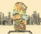 Free Merlion Illustration