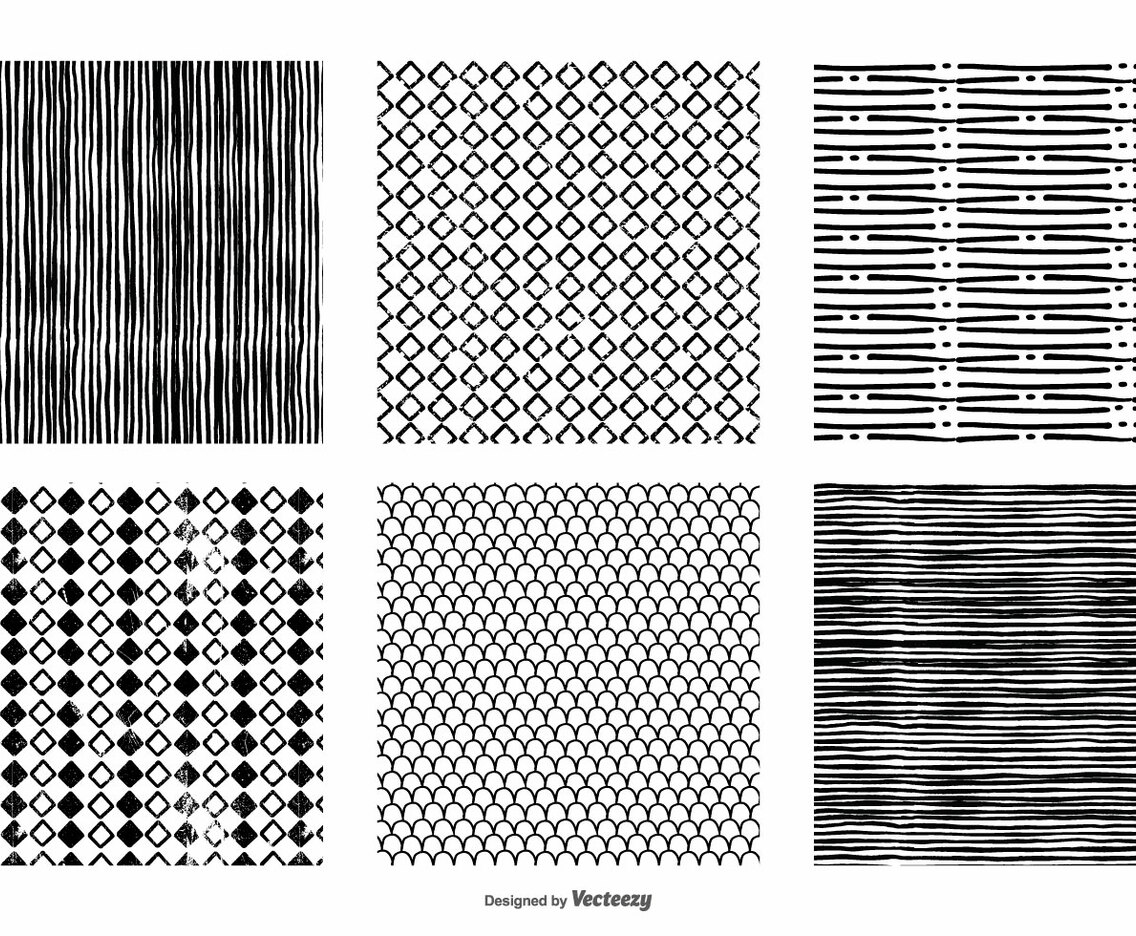 Hand Drawn Seamless Vector Patterns