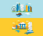 Merlion Illustration Flat Design