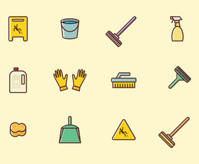 Cleaning Icons Set