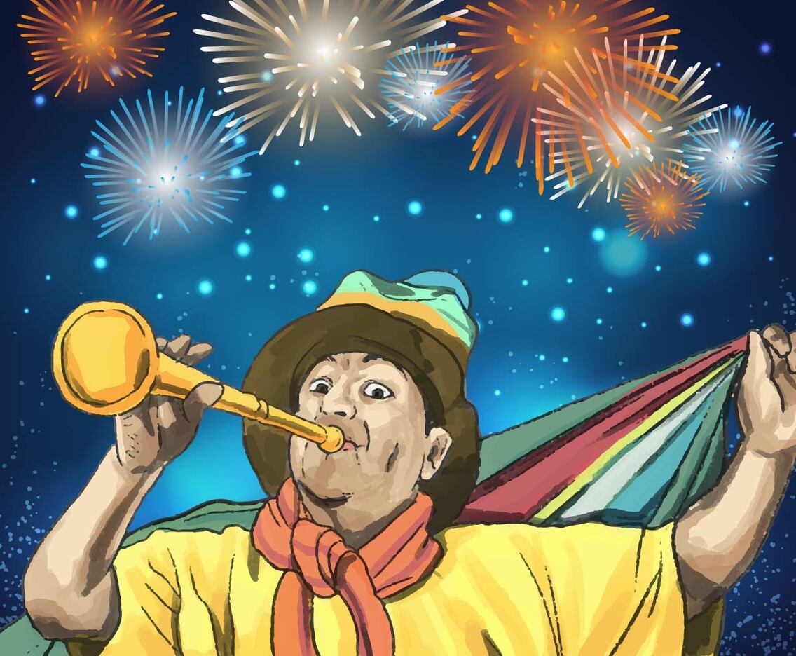 Sports Fan With Vuvuzela