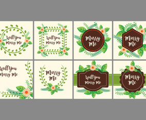 Free Marry Me Card Design Vector