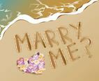 Marry Me Proposal Idea At Beach