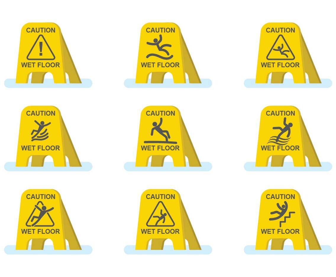 Free Wet Floor Caution Set