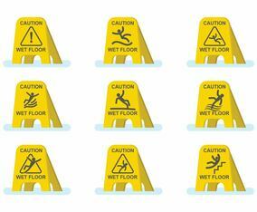 Free Wet Floor Caution Set