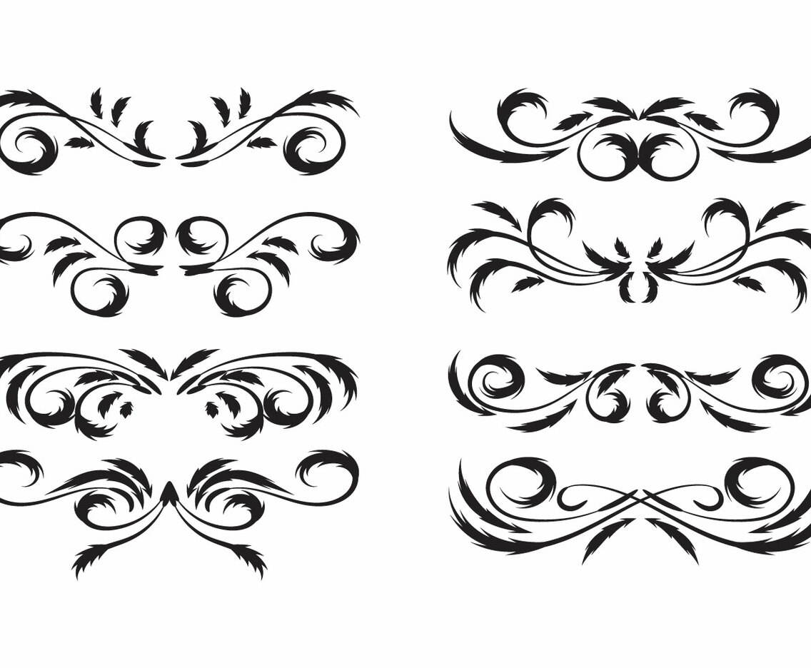 Free Vintage Floral Motifs Vector