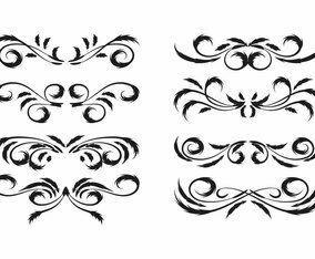 Free Vintage Floral Motifs Vector
