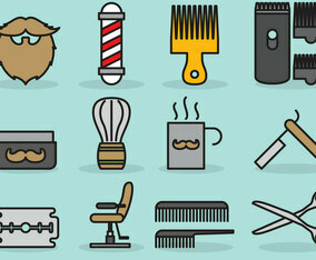 Cute Barber Icons