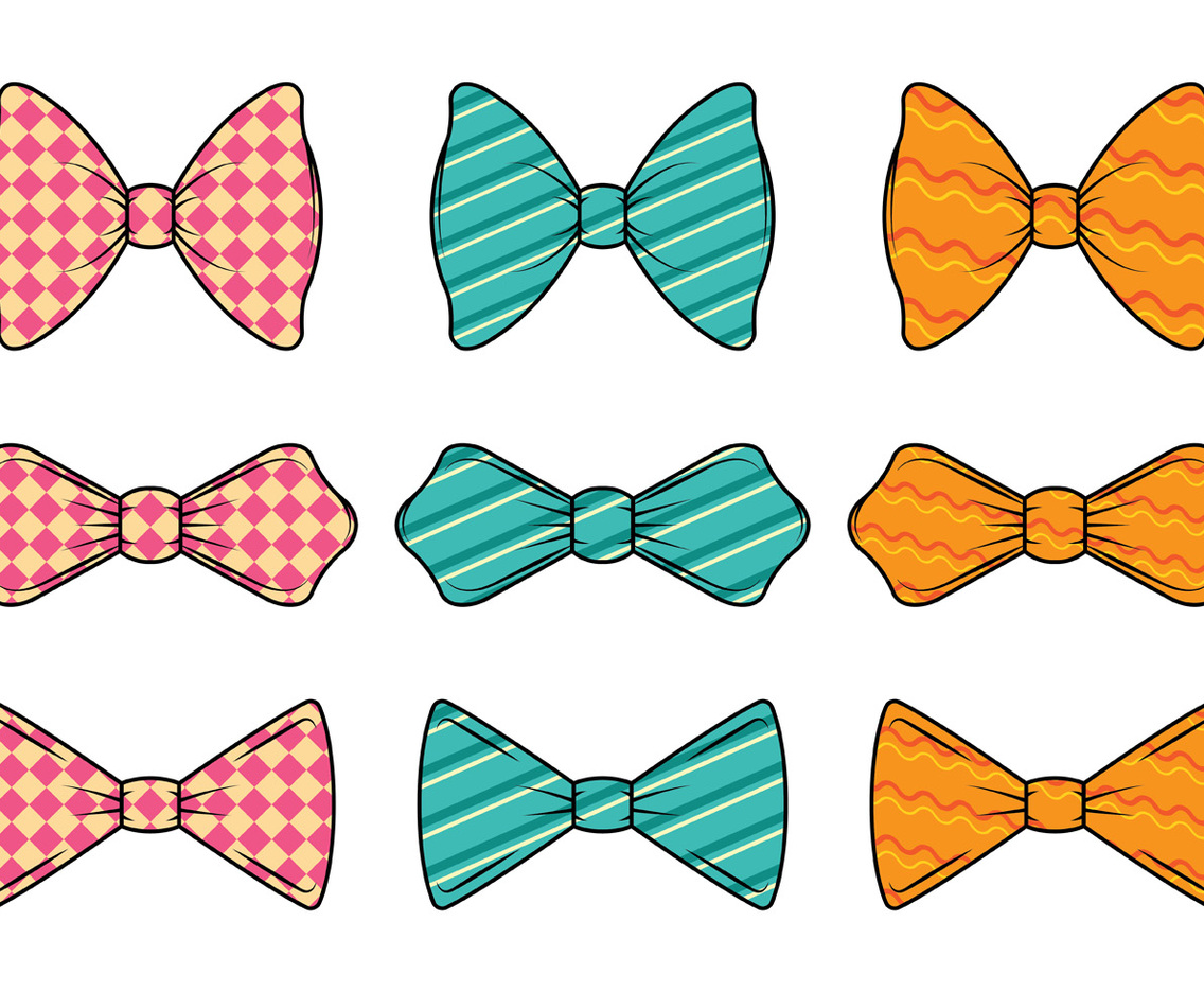 Set Of Cravat Vector