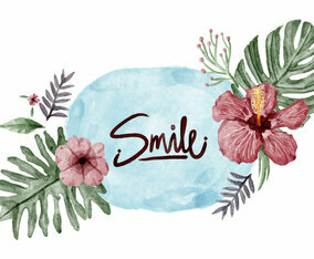 Jungle Flowers Watercolor Vector