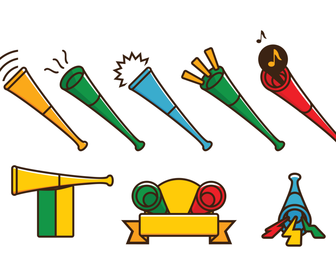 Vuvuzela Trumpet Vector