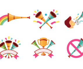 Celebratory Vuvuzela Vectors
