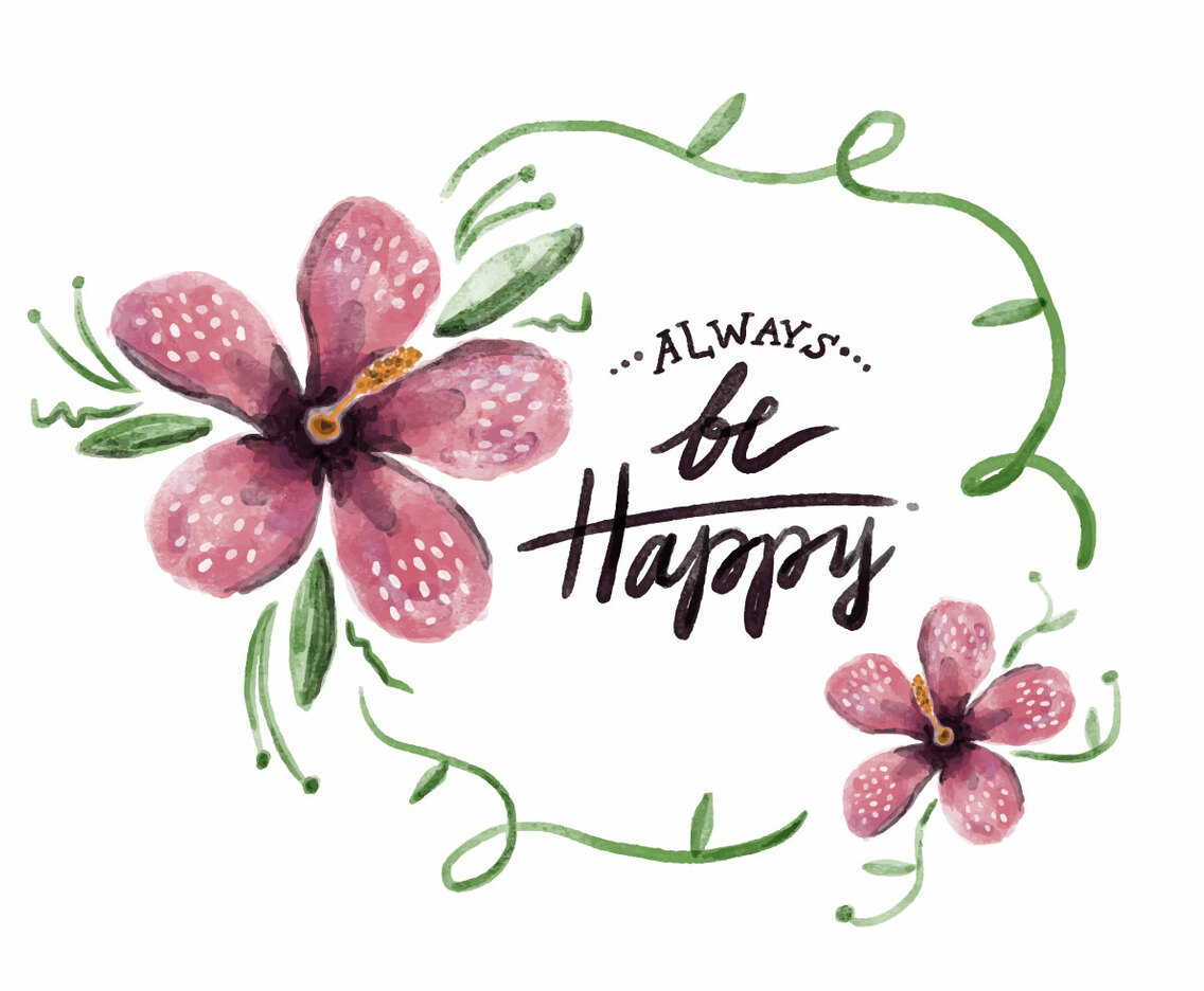 Free Flowers Watercolor Vector