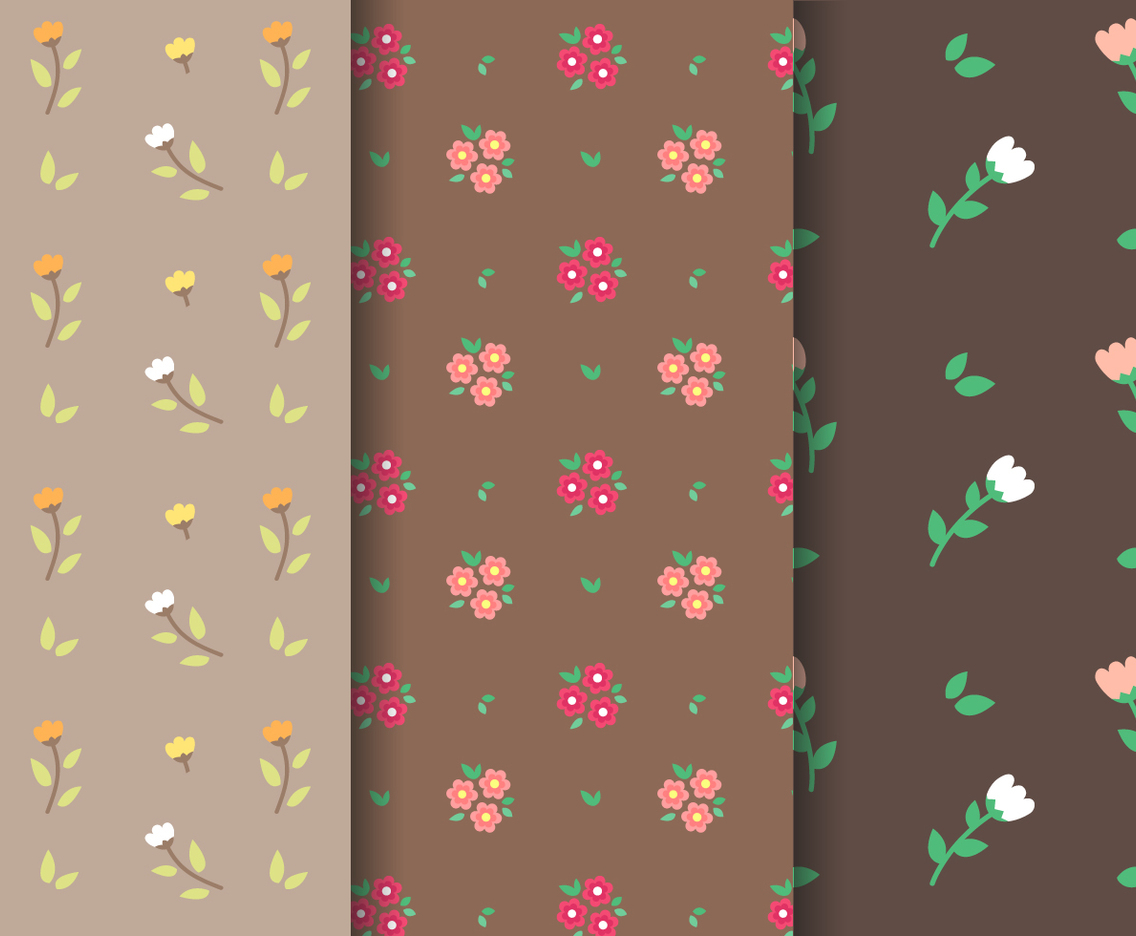 Tulip and Daisy Pattern Vector