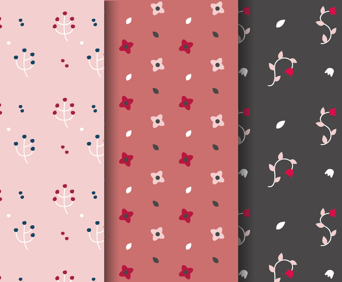 Free Blush Floral Pattern Vector