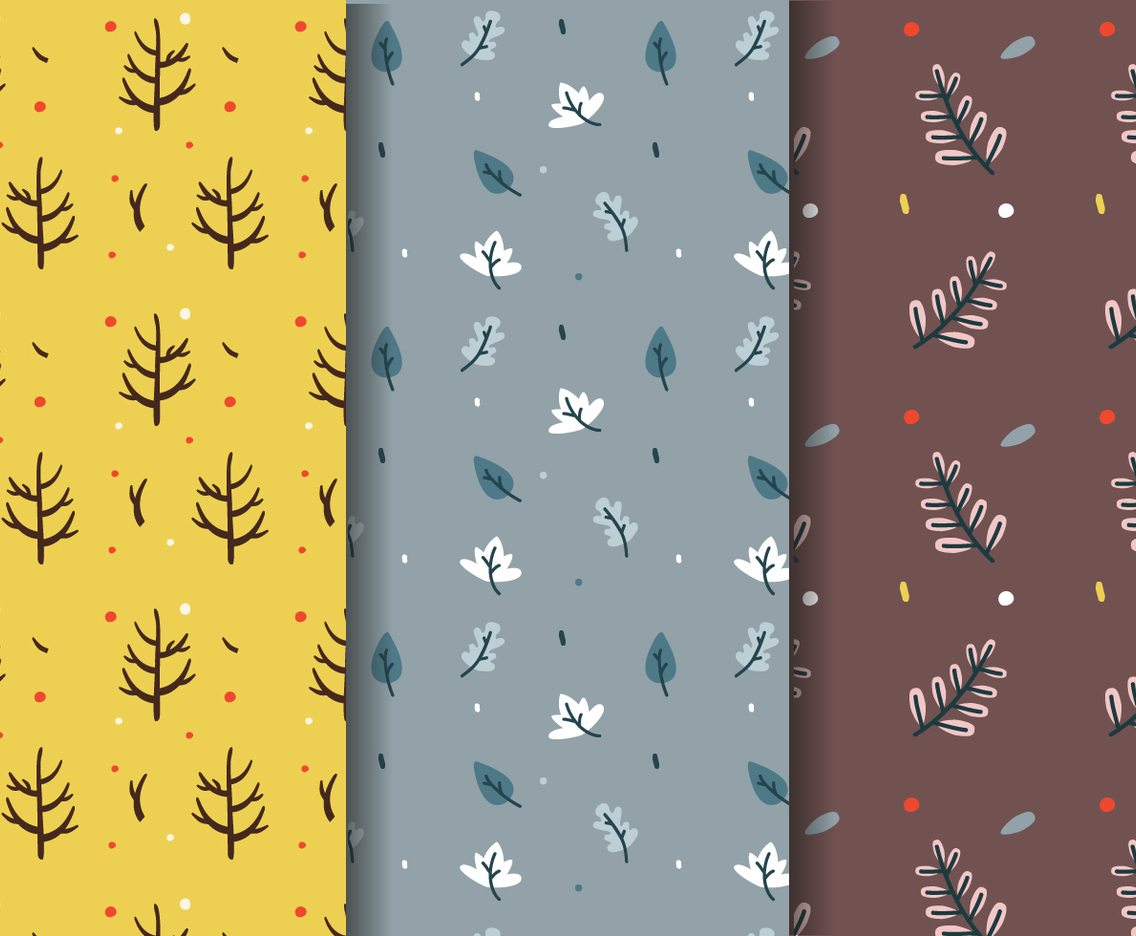 Free Fall Trees Pattern Vector