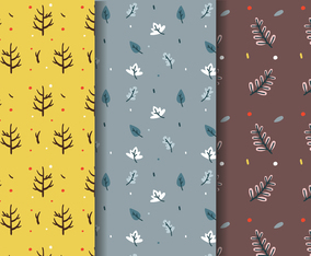 Free Fall Trees Pattern Vector