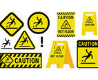 Wet Floor Sign Vector