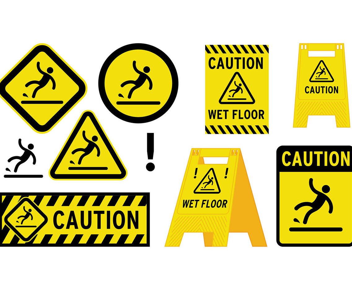 Wet Floor Sign Vector