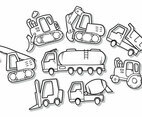 Free Doodle Construction Vehicle Vector