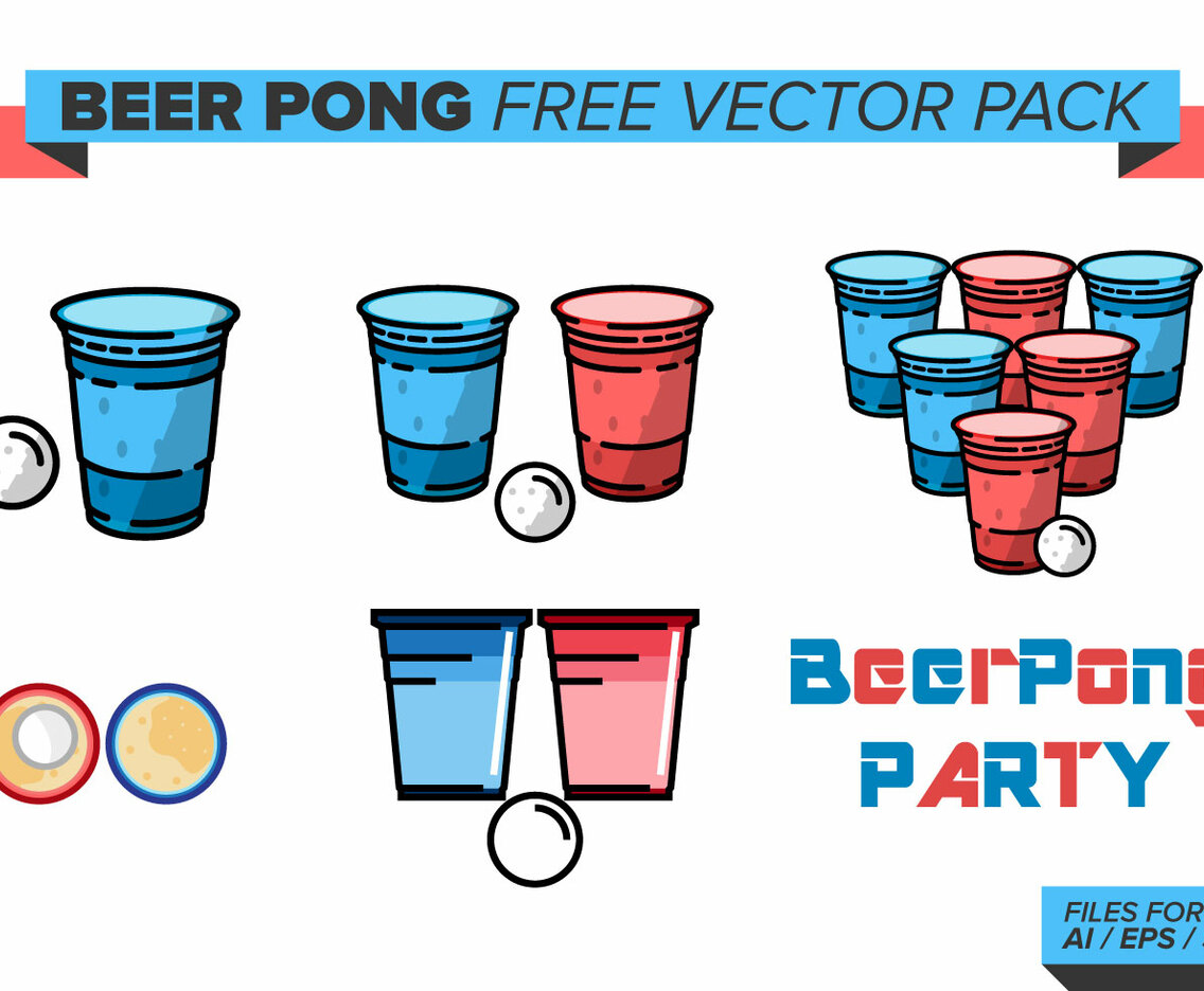 Beer Pong Free Vector Pack