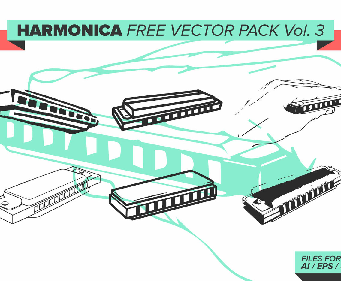 Harmonica Free Vector Pack Vol. 3