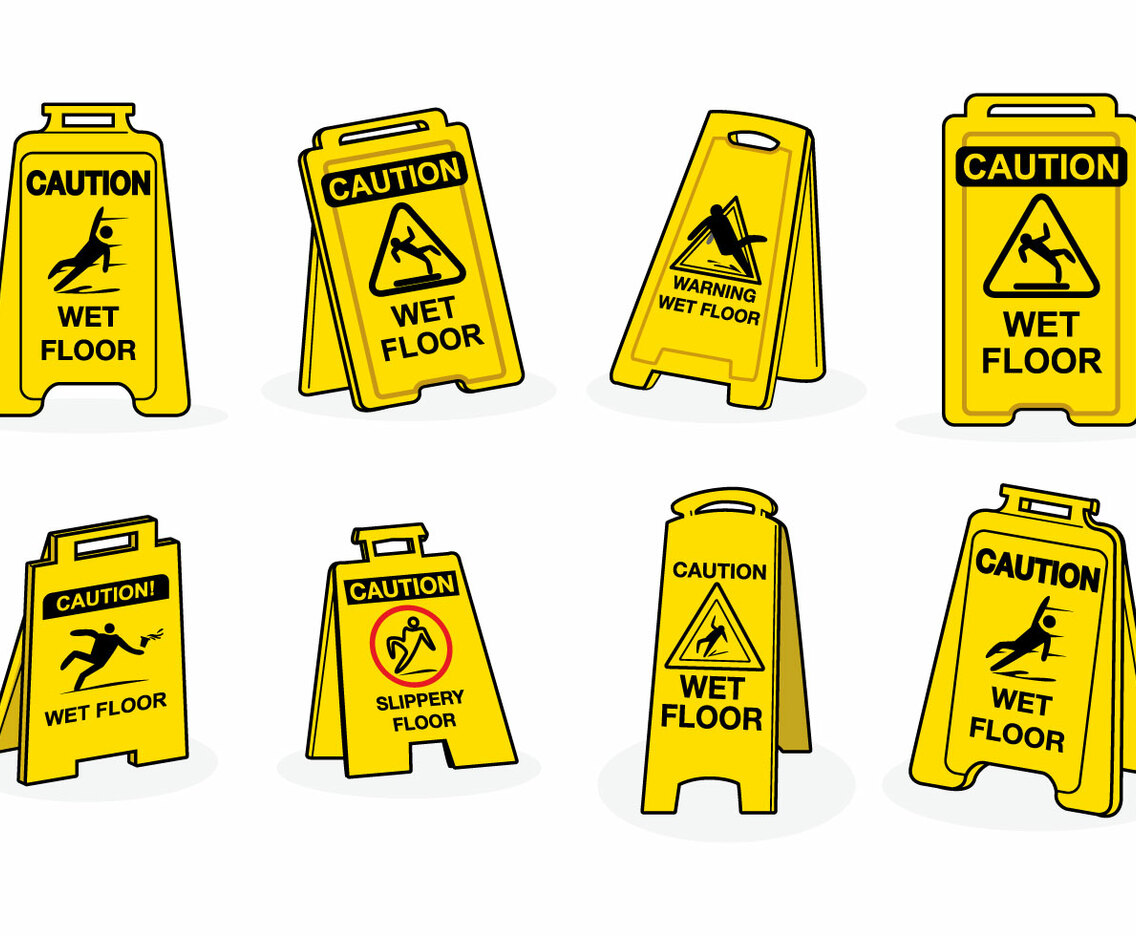 Free Wet Floor Sign Vector