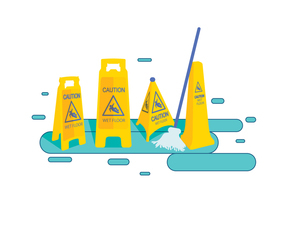 Wet floor Vector