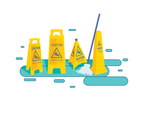 Wet floor Vector