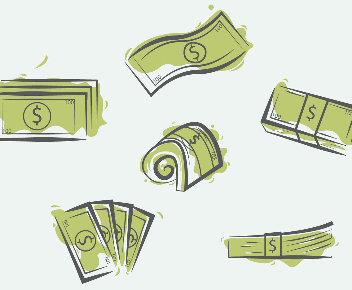 100 Dollars Illustration Vector
