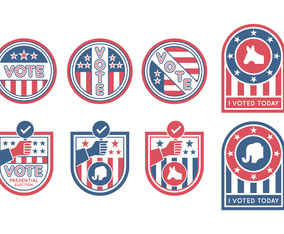 Election Badges Vectors