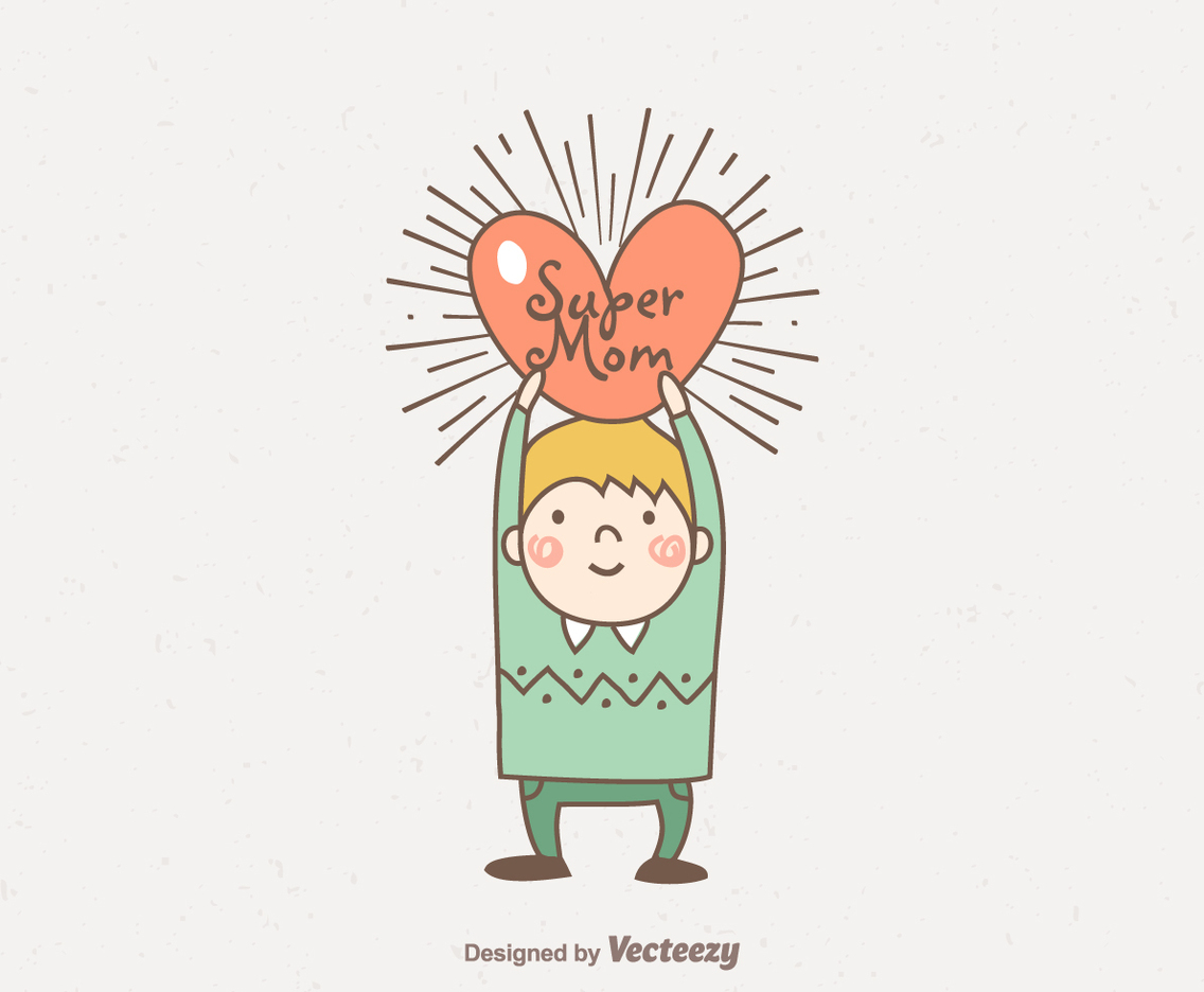 Free Vector Hand Drawn Super Mom
